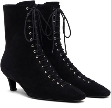 Doplnky TOTEME TOTEME Suede Lace-Up Ankle Boots Čierna | 252-WAS0209-LE0012, 3