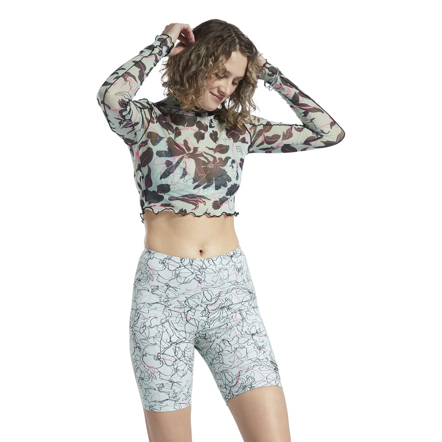 Tričko Reebok CL Beauty Trend Top Tyrkysová | HB8628, 0