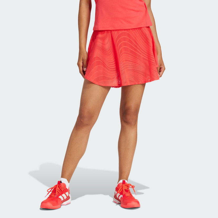 Sukňa adidas Performance Climacool+ Print Tennis Skort Červená | JD6092