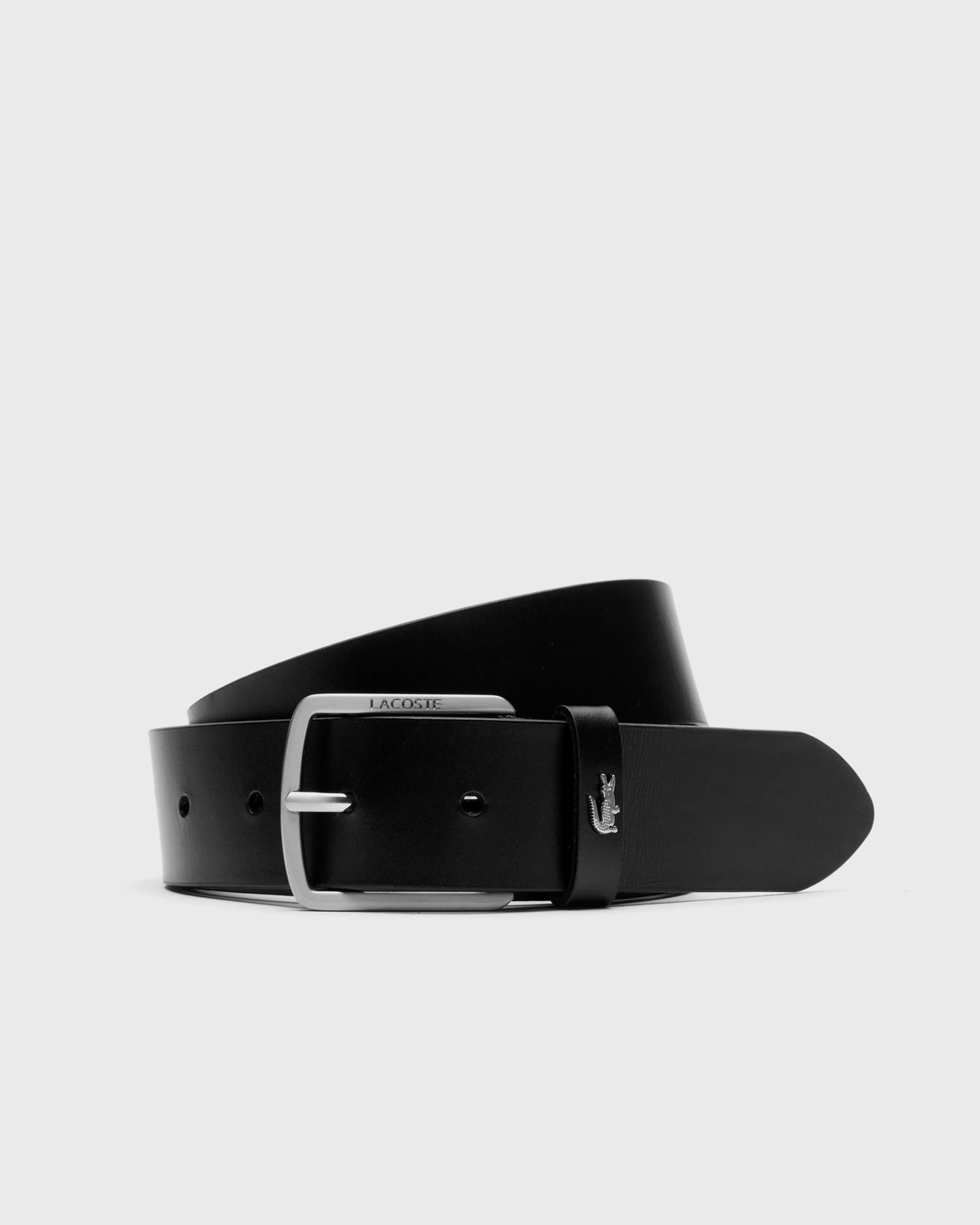 Opasok Lacoste Plain Leather Belt Čierna | RC4082-000, 0
