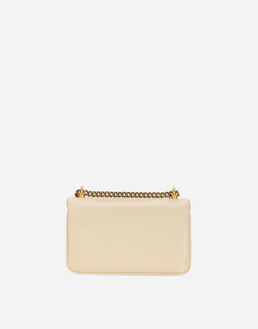 Taška cez rameno Dolce & Gabbana Leather Shoulder Bag with Jeweled Heart Béžová | BB7475AF9848H000, 3