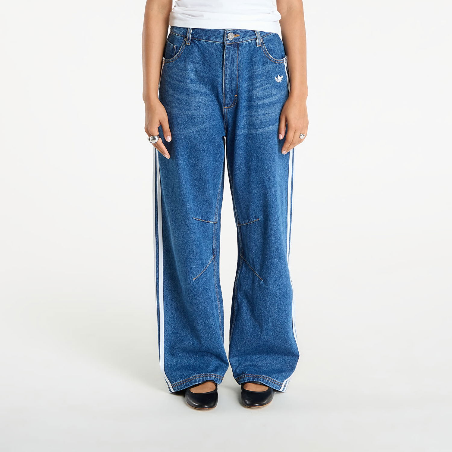 Džínsy adidas Originals adidas Originals Baggy GFX Denim Pants Modrá | KC6278, 0