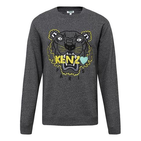 Mikina KENZO KENZO Love Large Tiger Head Embroidered Sweatshirt Šedá | F965SW0184X4-98