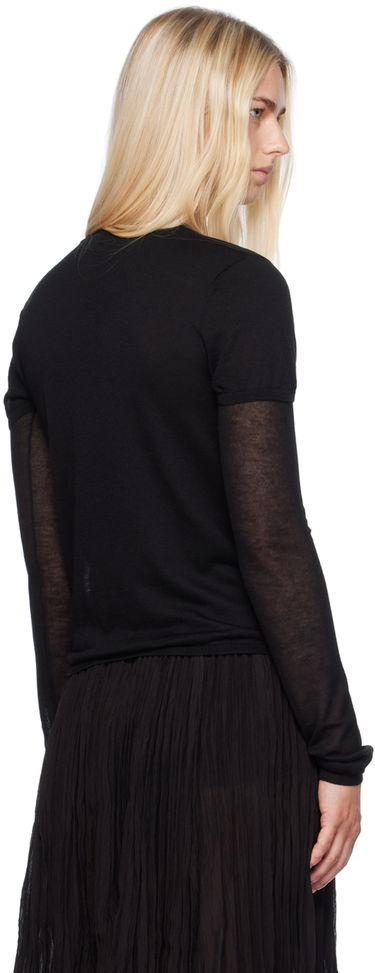 Tričko TOTEME TOTEME Layered Long Sleeve T-Shirt Čierna | 243-WRT0348-YA0079, 2
