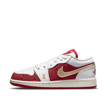 Tenisky a topánky Jordan Air Jordan 1 Low ''Spades'' SE GS Biela | DJ5186-100, 4