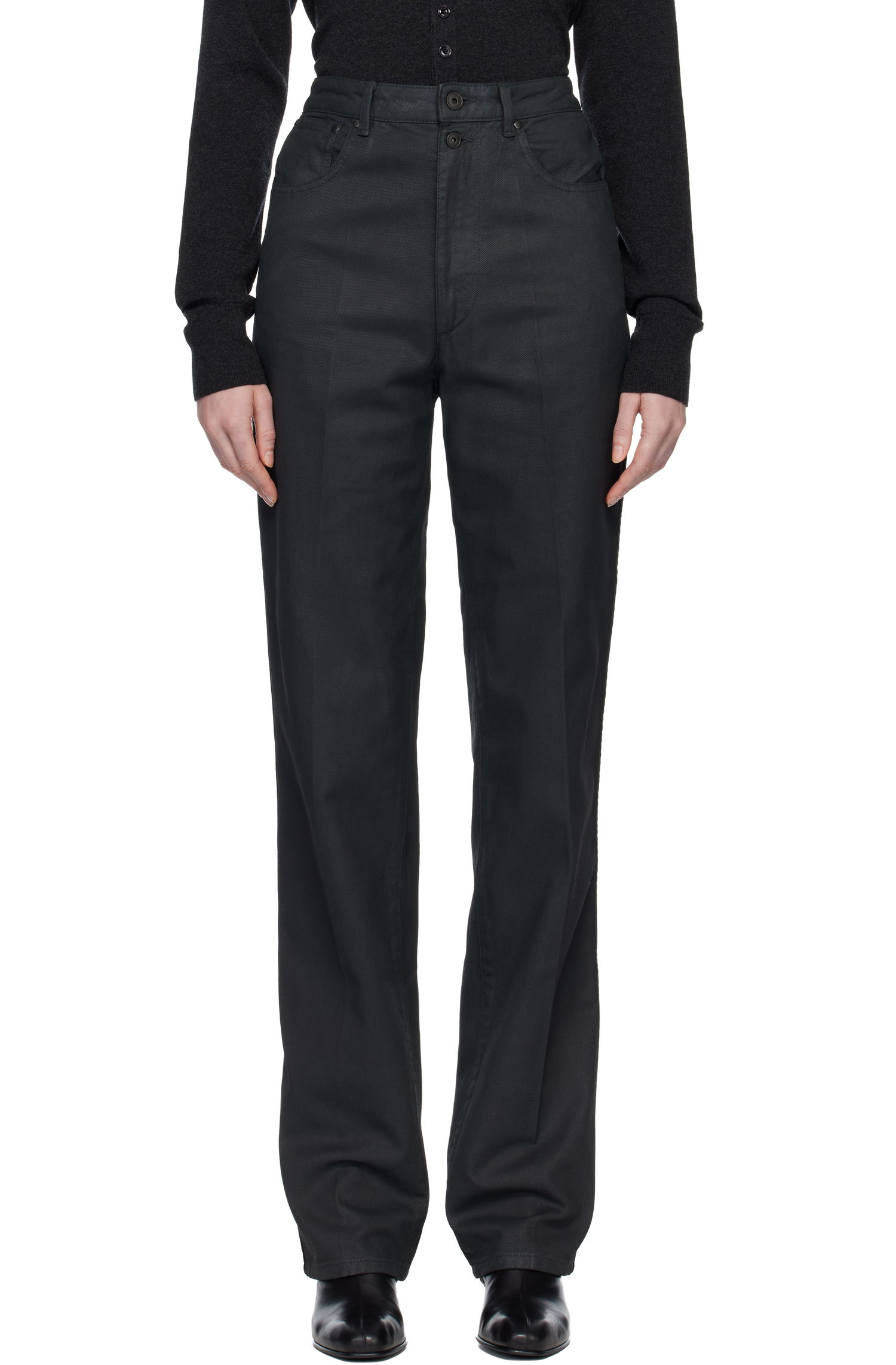 Džínsy LEMAIRE High Waisted Straight Jeans Čierna | PA1229 LD1059, 0