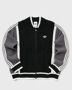 WICONS Cable Knit Varsity Zip Cardigan