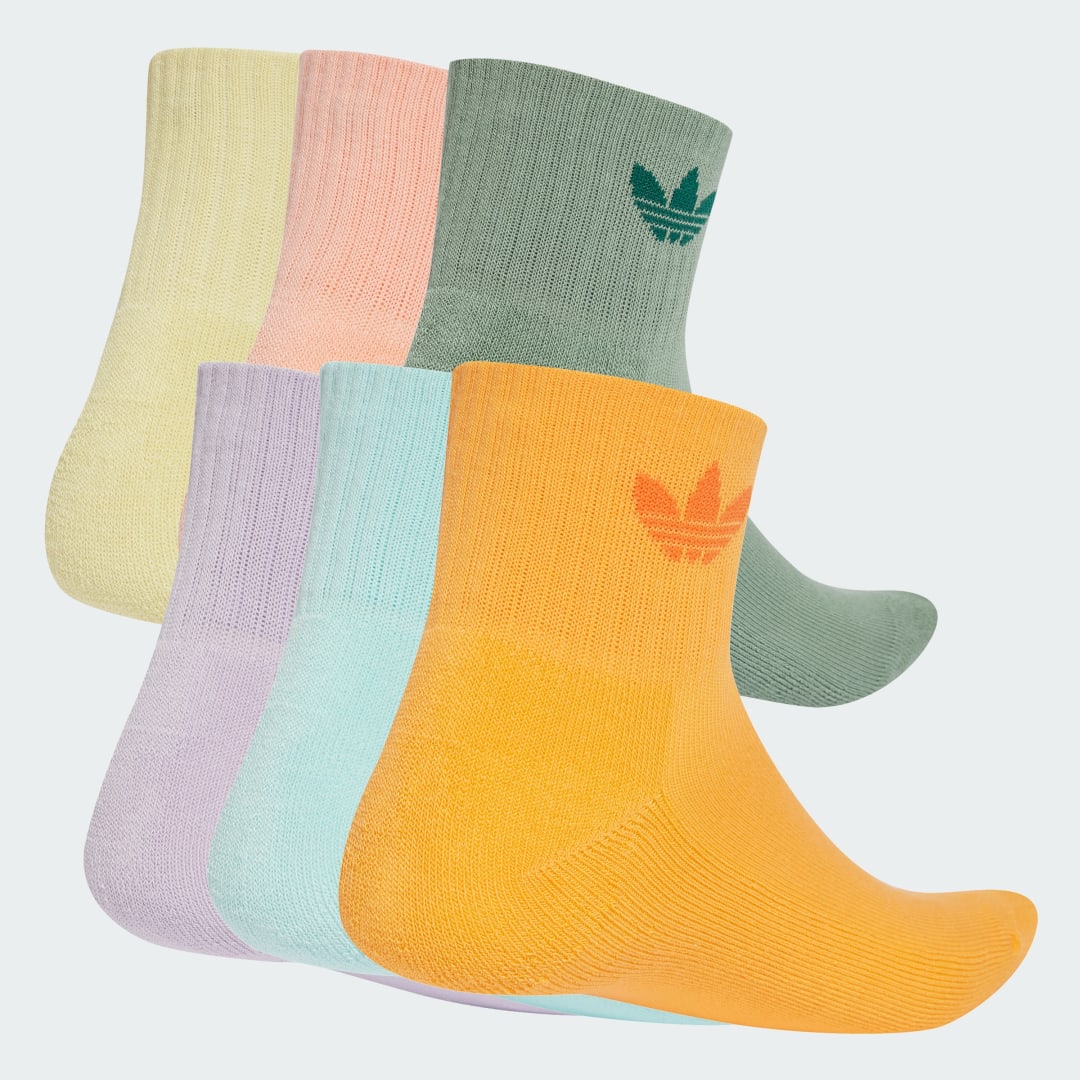Ponožky adidas Performance 6 Pack Mid Ankle Socks Rôznofarebný | JJ1835, 0