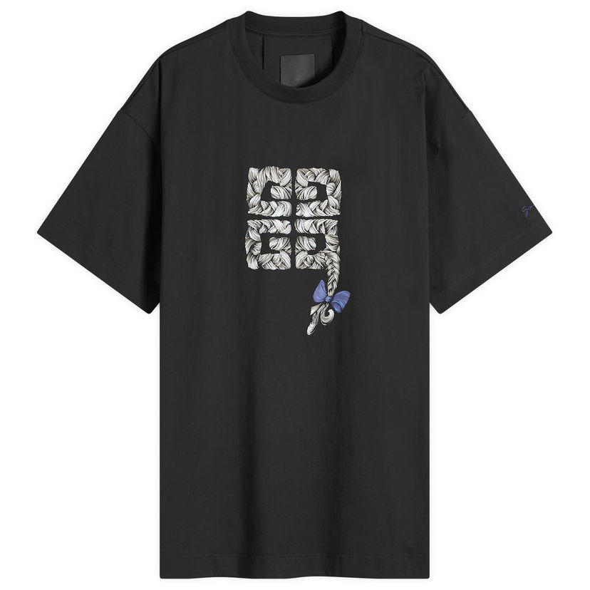 Tričko Givenchy 4G Braids T-Shirt Čierna | BM71JA3YNR-001