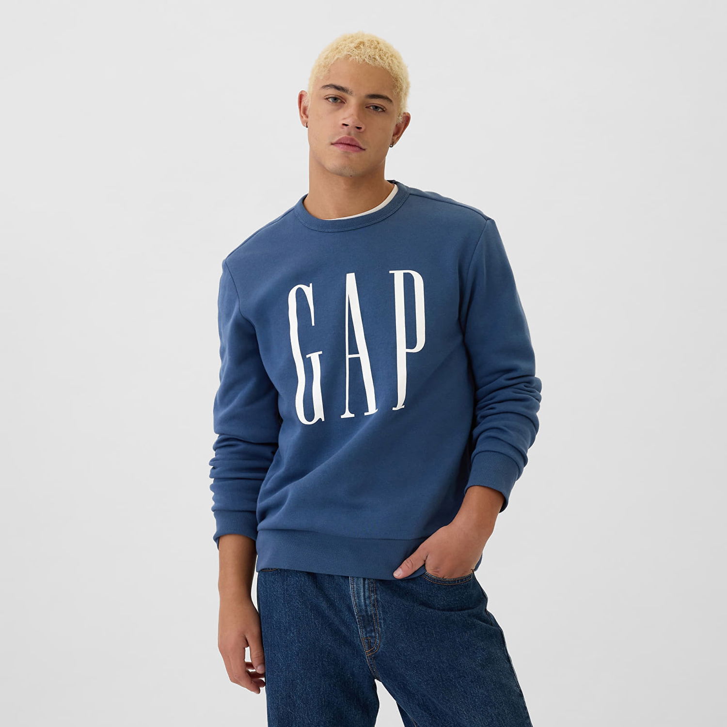 Mikina GAP Sweatshirt Fleece Sweatshirt Blue Shade XS Navy | 542214-03, 0
