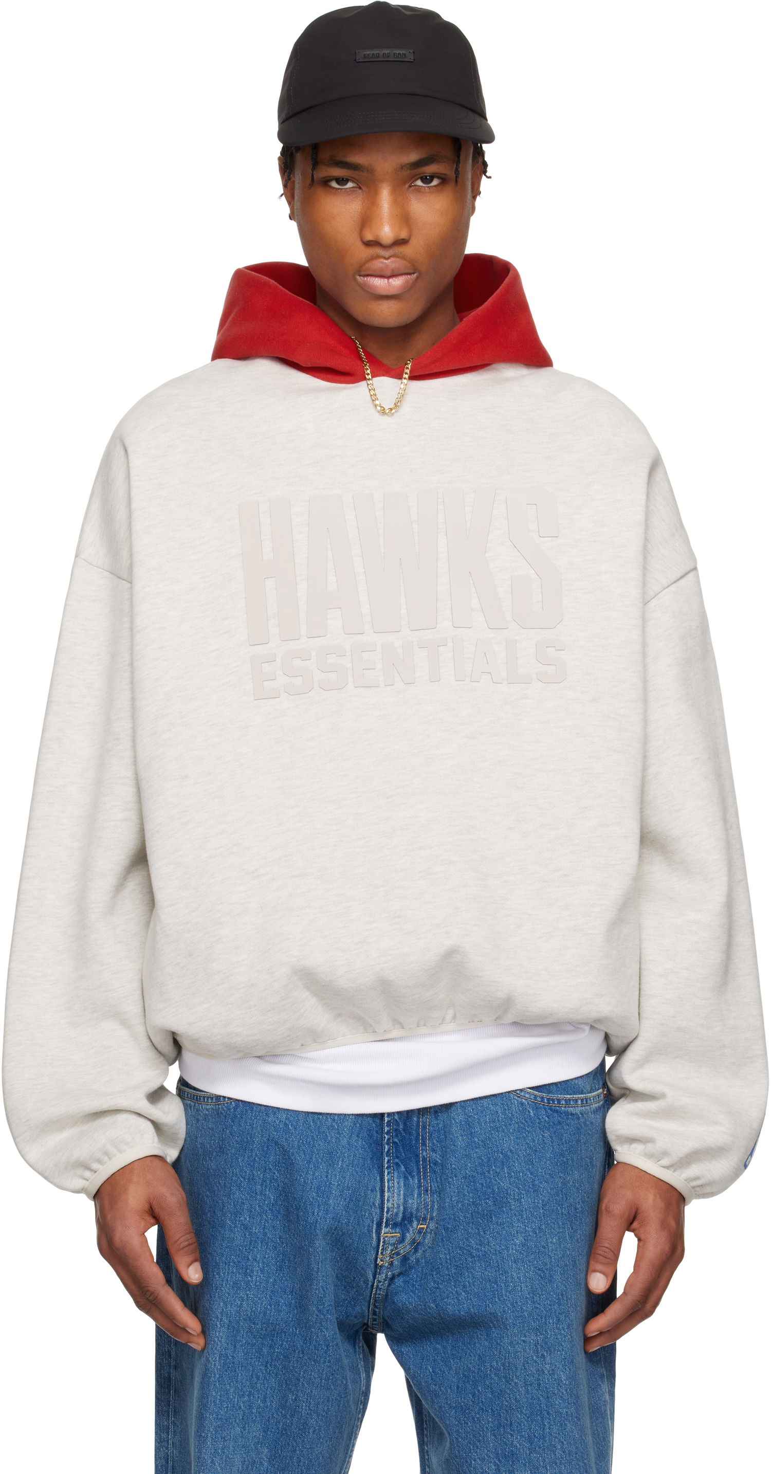 Mikina Fear of God ESSENTIALS NBA Hawks Pullover Hoodie Šedá | 192AL246509F, 0