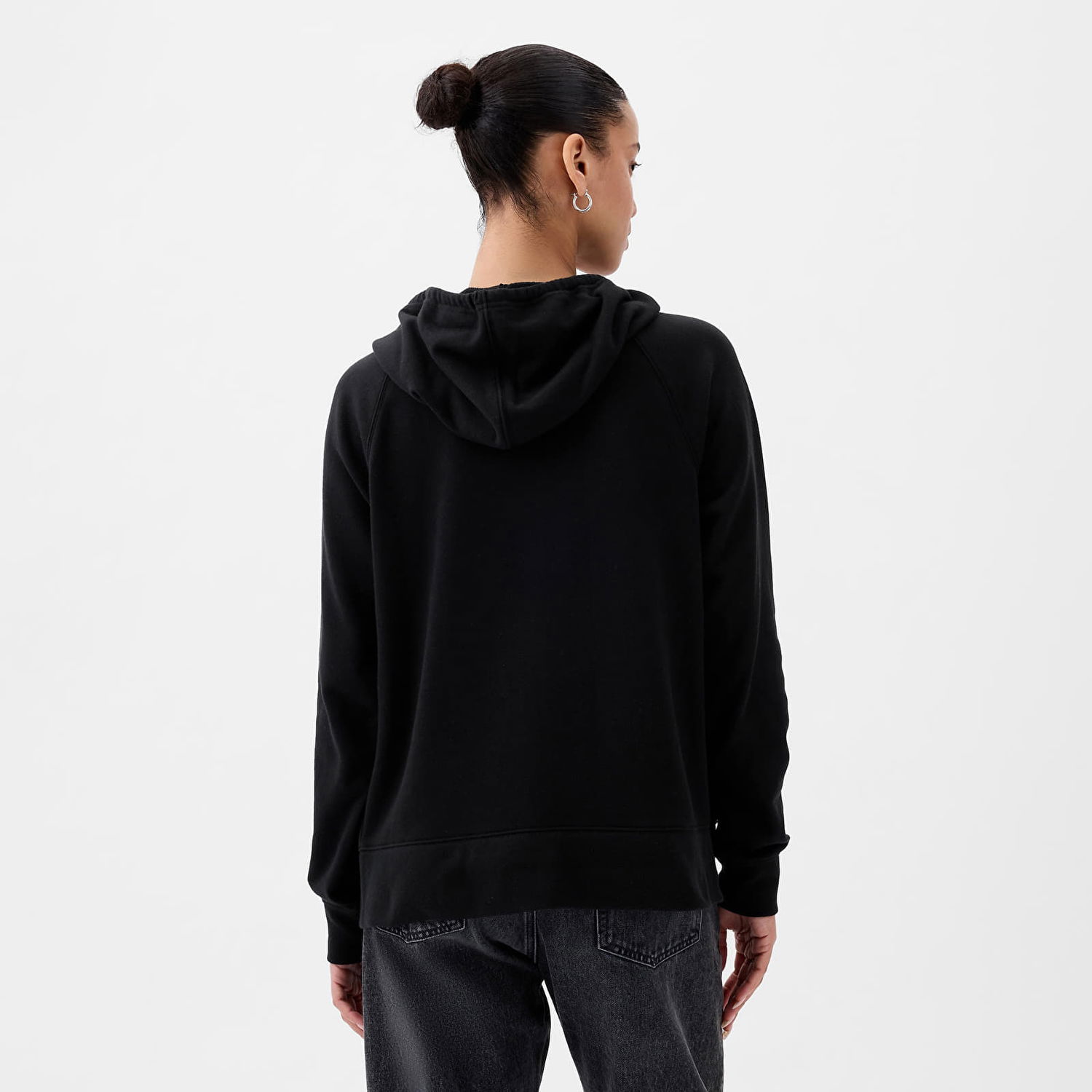 Mikina GAP Fullzip Logo Hoodie True Black V2 Čierna | 870536-05, 1
