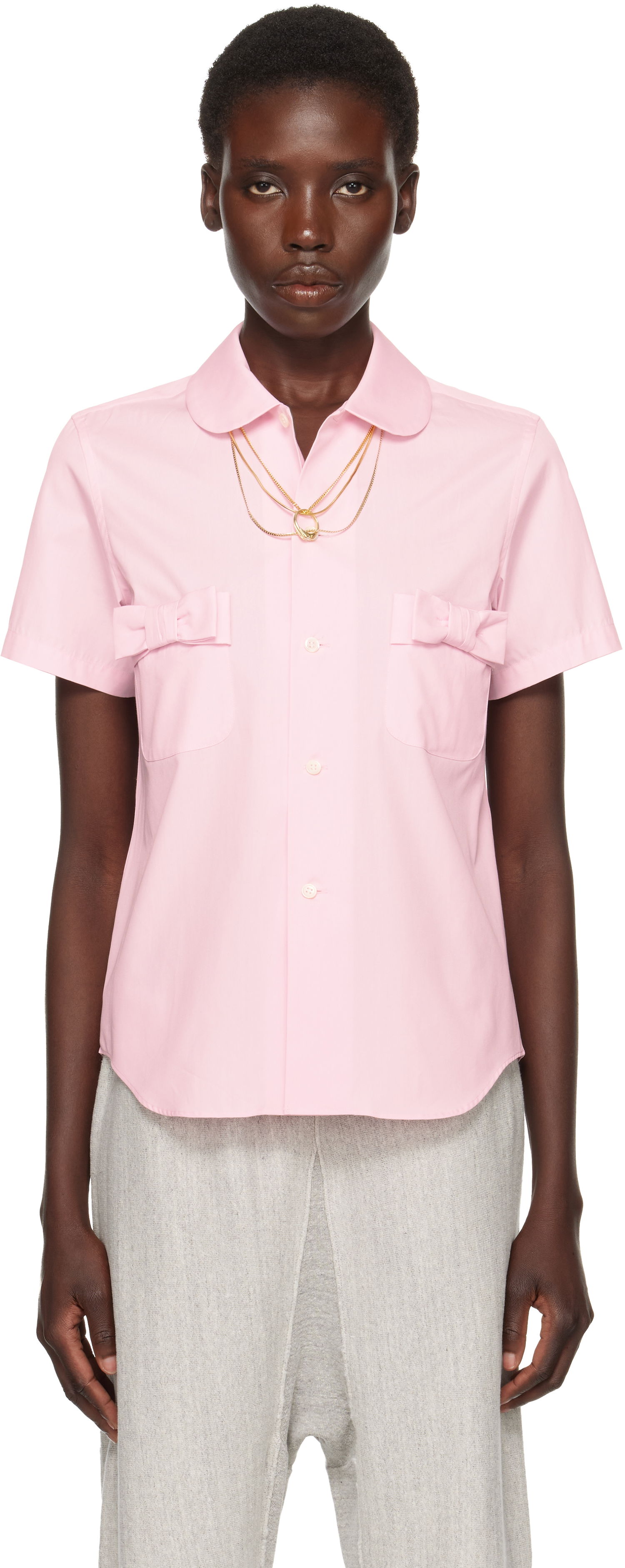 Košeľa Comme des Garçons Girl Cotton Bow Pocket Shirt Ružová | NO-B007-051-2, 0