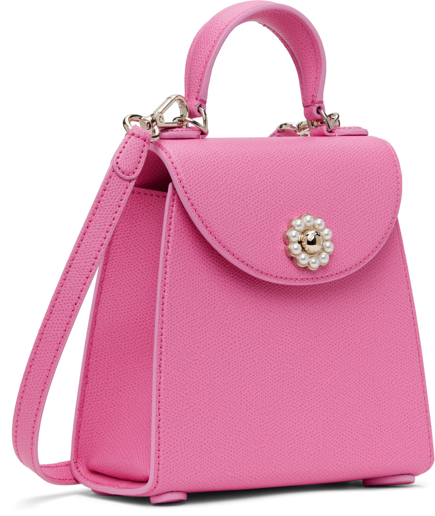 Kabelka Simone Rocha Simone Rocha Mini Valentine Pearl-Embellished Crossbody Bag Ružová | BAG172 0787, 1