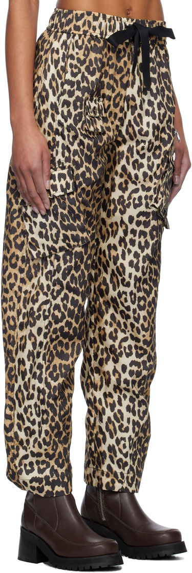 Cargo nohavice GANNI GANNI Duchesse Nylon Cargo Pants Béžová | W0477, 1