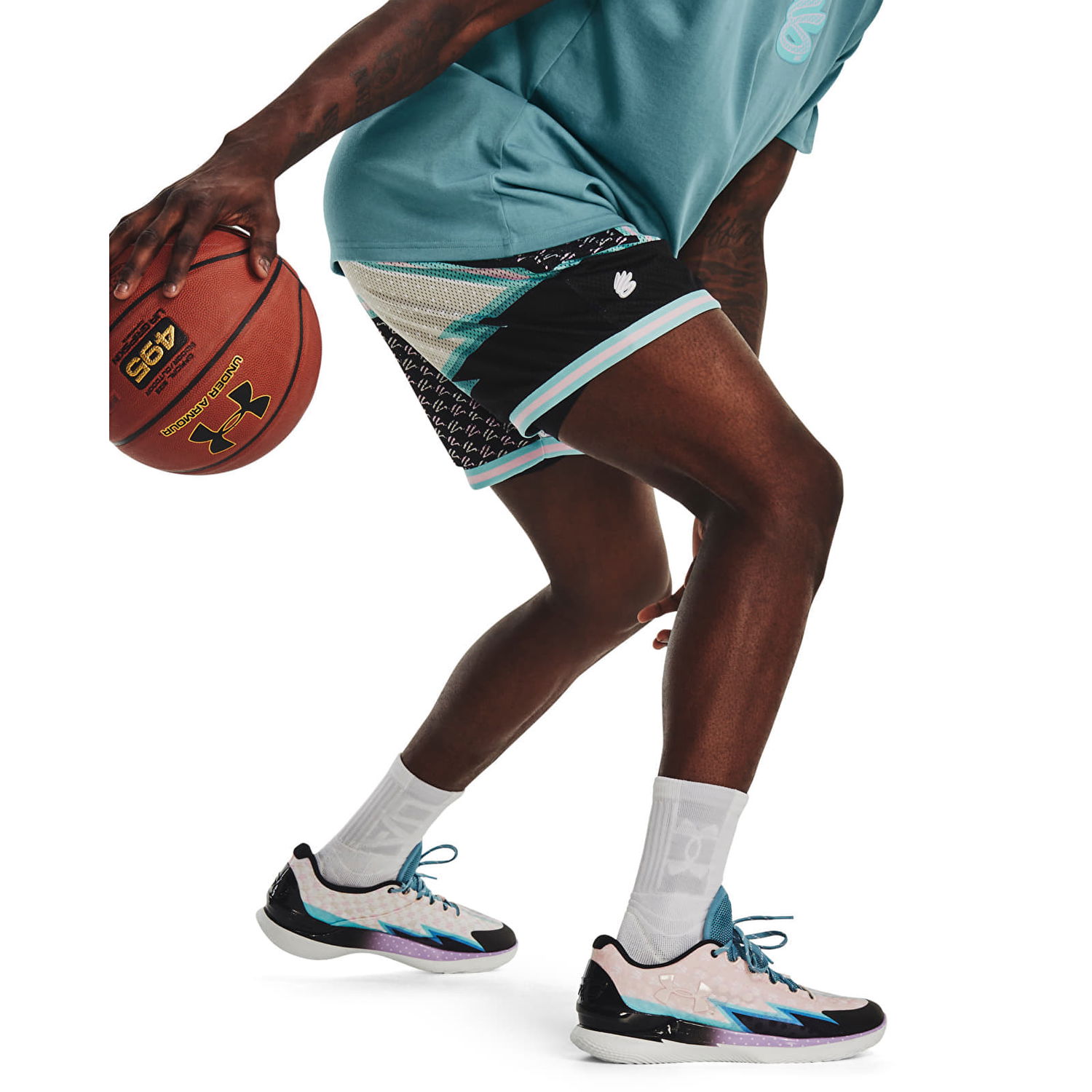 Šortky Under Armour Curry Draft Day 8In Short White Biela | 1377866-100, 1