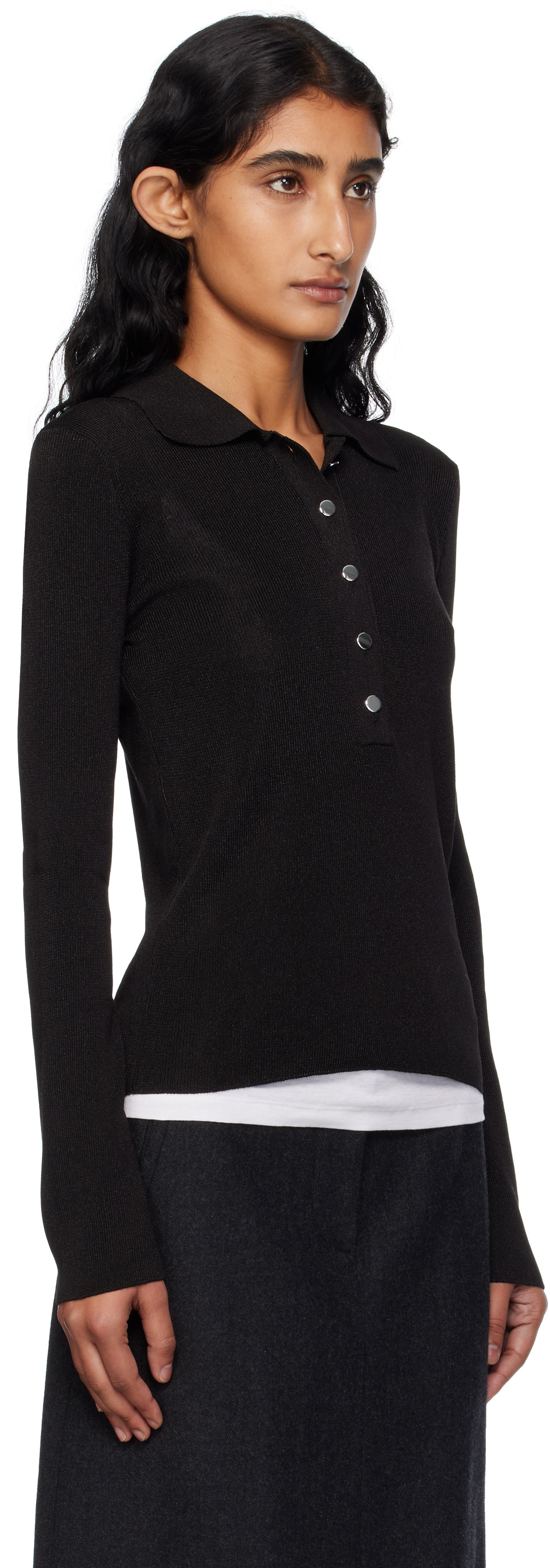 Polo tričko A.P.C. A.P.C. Mila Knit Polo Top Čierna | VIAMD-F23433, 1