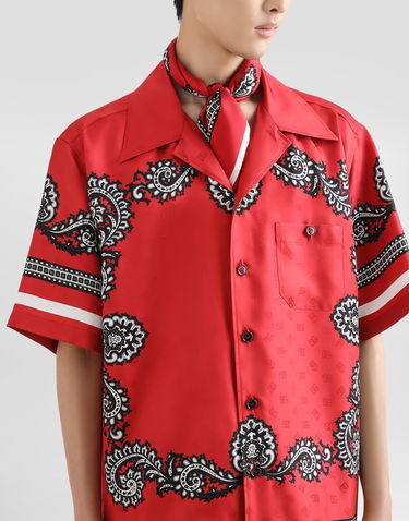 Košeľa Dolce & Gabbana Dolce & Gabbana Bandana Print Silk Shirt Červená | G5JH9TGI926HR5IJ, 3