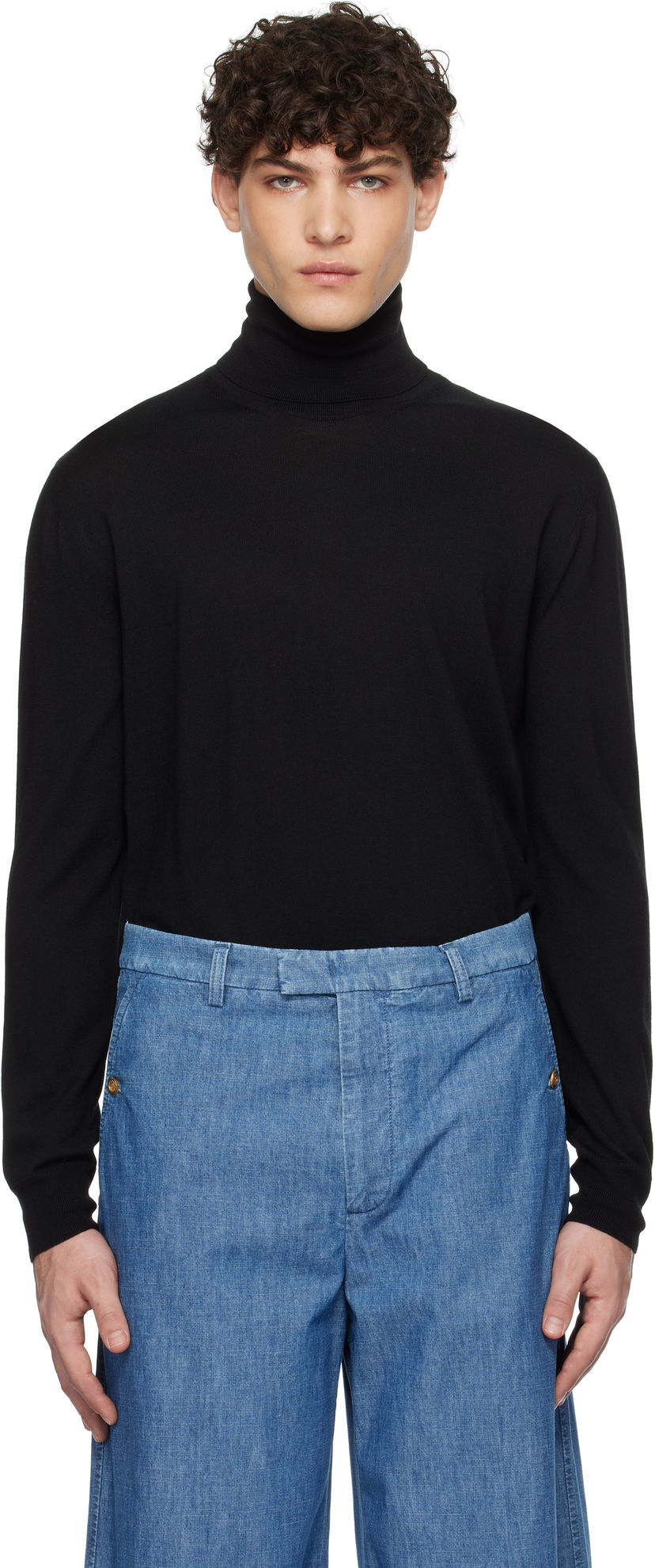 Sveter Valentino Signature Turtleneck Čierna | 6V3KC31RAD1
