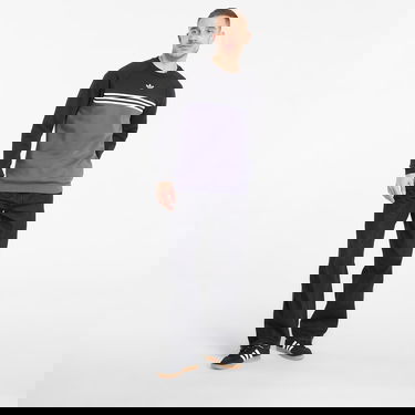 Mikina adidas Performance Colorblock Crewneck Sweatshirt with Stripes Šedá | KE2133, 3