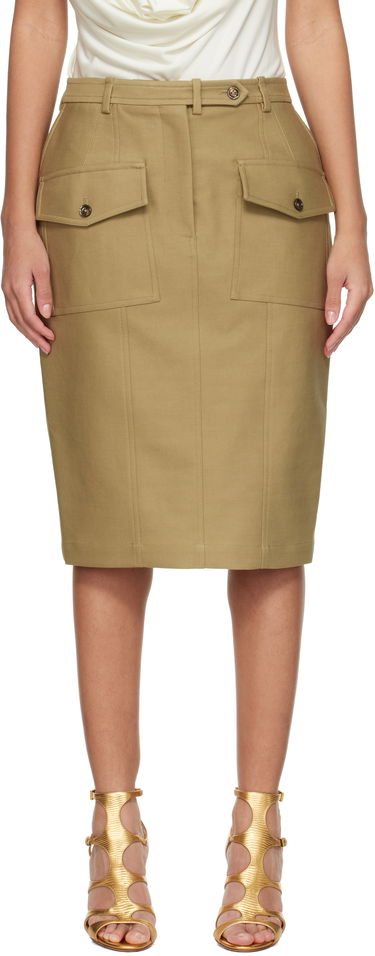 Sukňa Tom Ford Tom Ford Patch Pocket Midi Skirt Béžová | GC5768-FAX1402, 0
