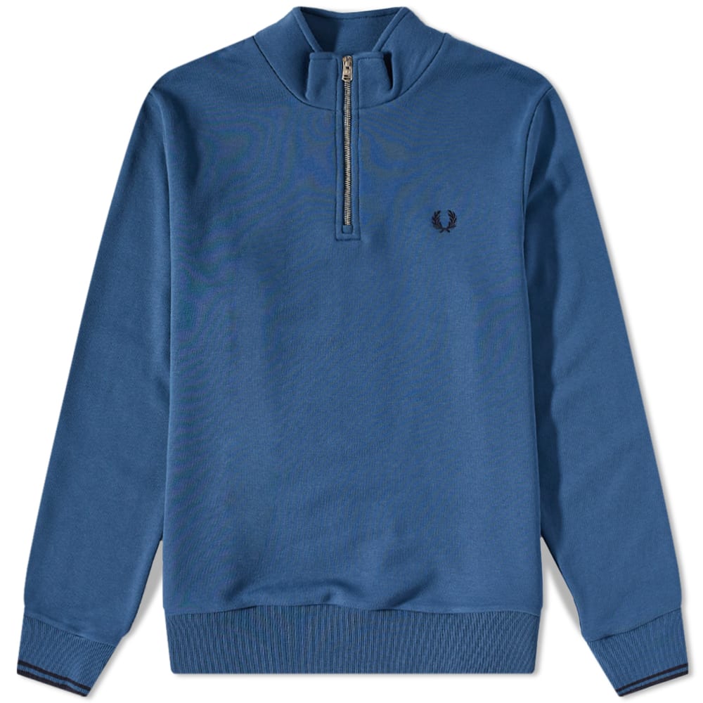Sveter Fred Perry Authentic Half Zip Sweat Midnight Blue Navy | M3574-963, 0
