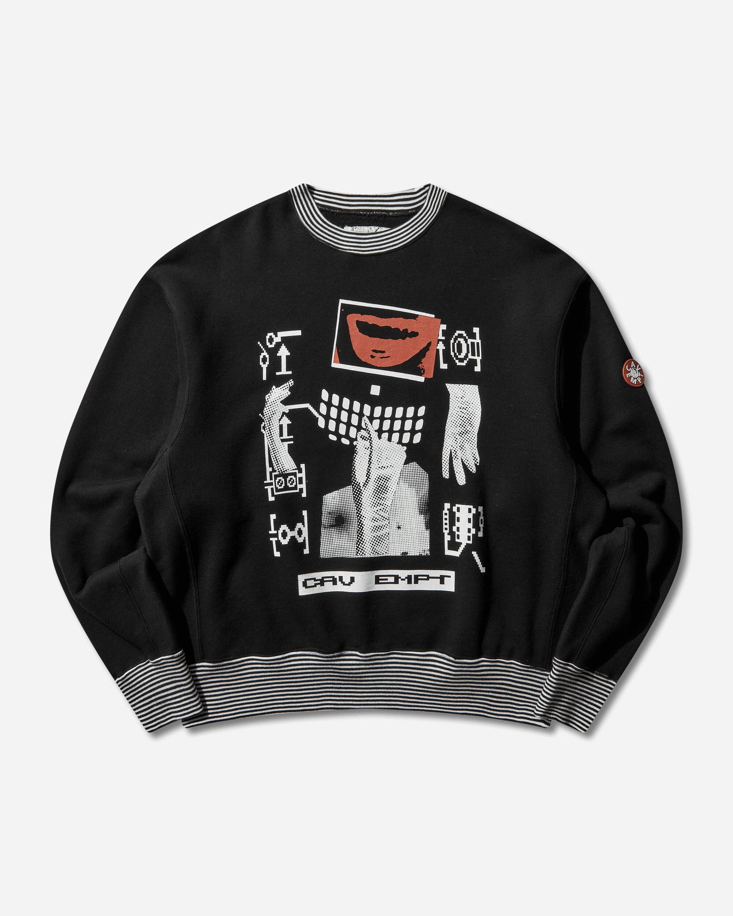 Mikina Cav Empt Lips Display Crewneck Sweatshirt Čierna | CES28CS04 BLACK, 1