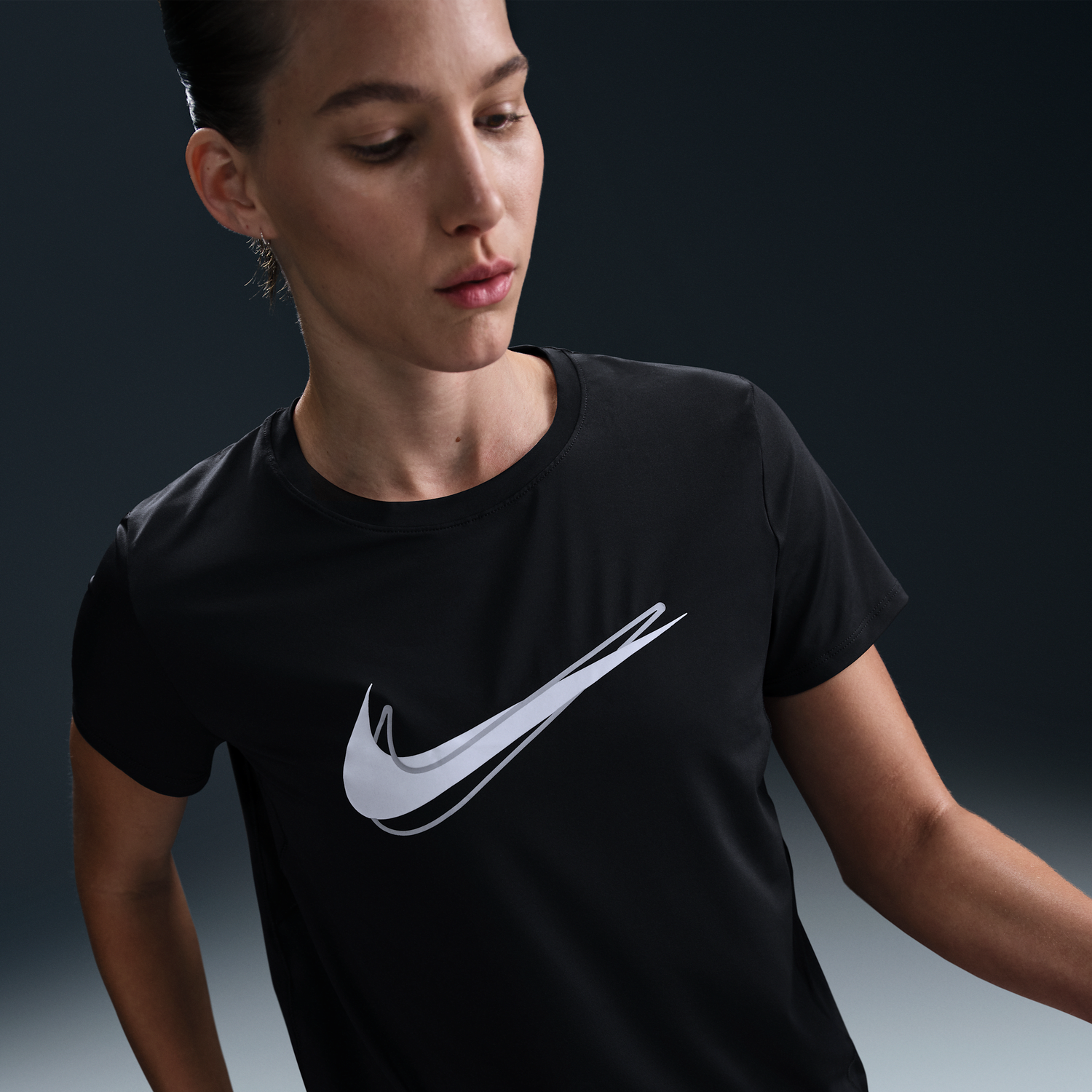 Tričko Nike Dri-FIT One Swoosh Short Sleeve Running T-Shirt Čierna | HJ2204-010, 0