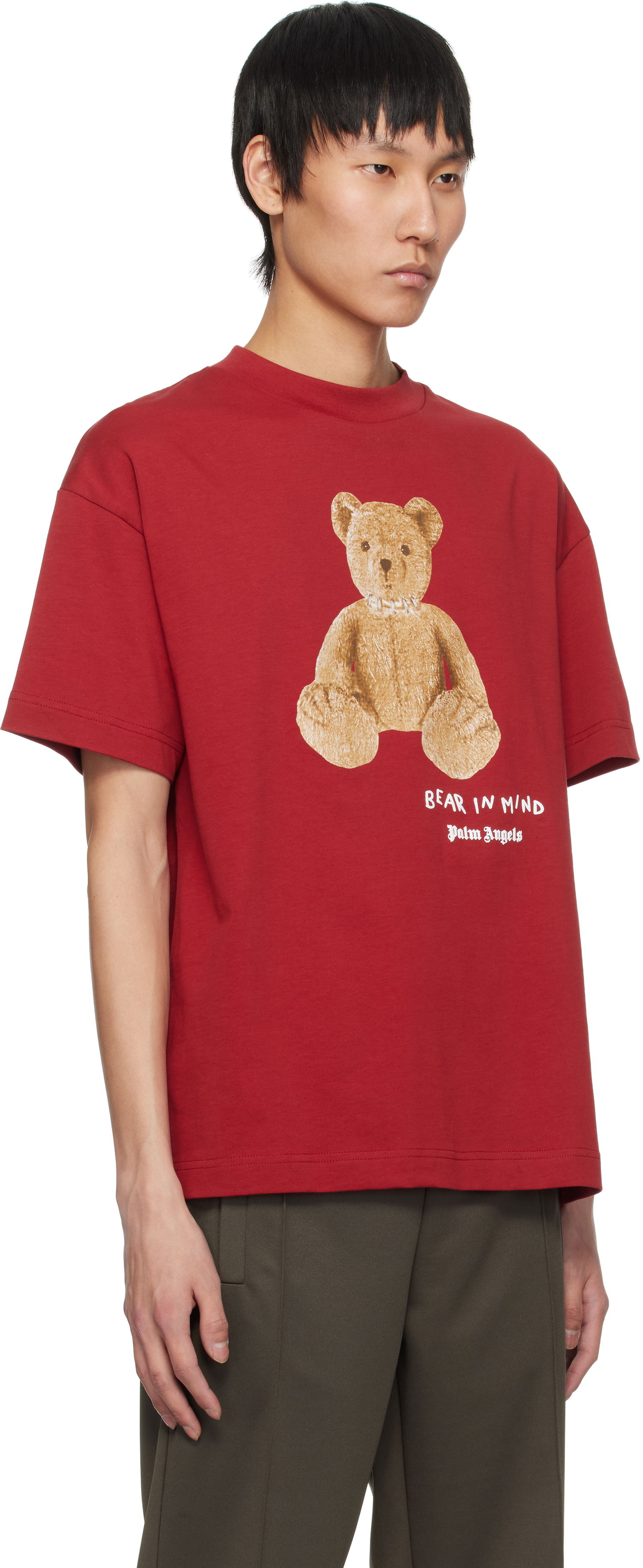 Tričko Palm Angels Palm Angels 'Bear in Mind' T-Shirt Červená | PMAA001S25JER0052560, 1