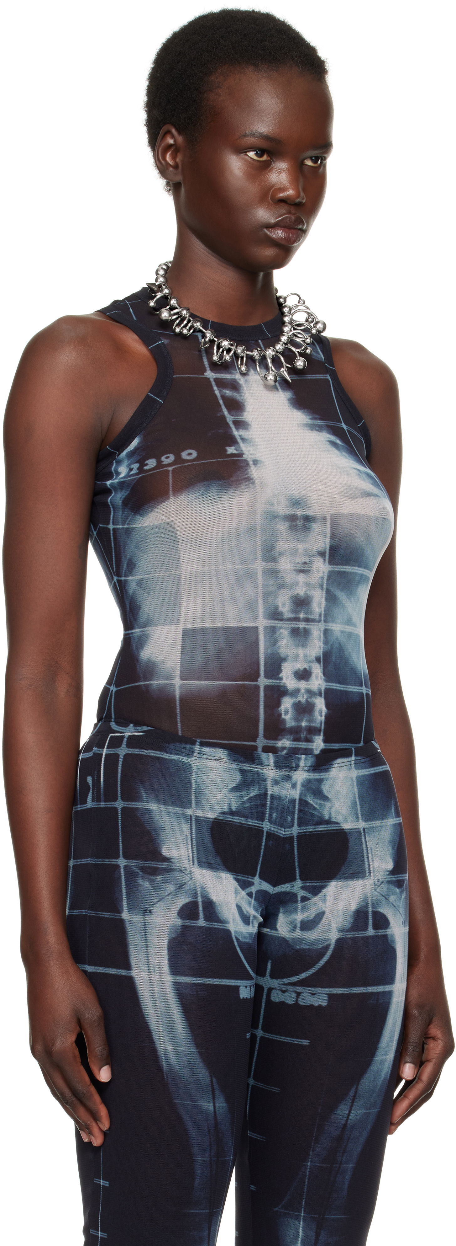 Legíny Jean Paul Gaultier Jean Paul Gaultier 'The Squeletor' Bodysuit Čierna | 25/33-F-BD058-T580-005956, 1