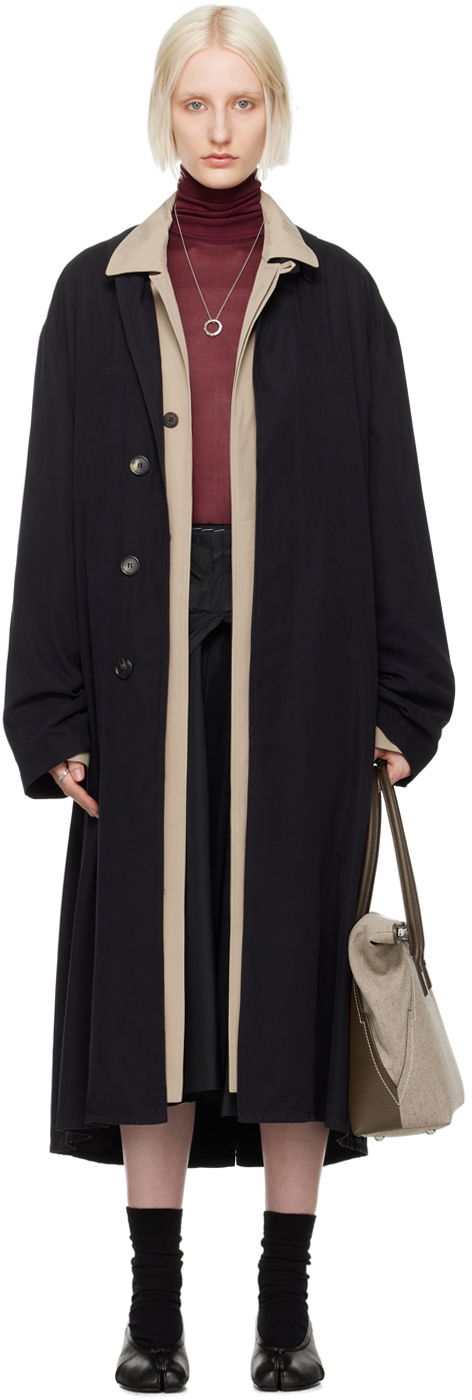 Kabáty Maison Margiela Black Peached Trench Coat Čierna | S51AH0184 M35137, 0