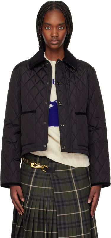 Prešívaná bunda Burberry Burberry Cropped Quilted Jacket Čierna | 8105097, 0