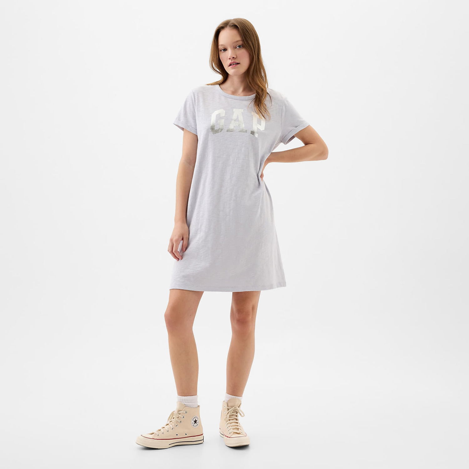 Šaty GAP Dresses Logo Dress Grey Matter Šedá | 885593-02, 0