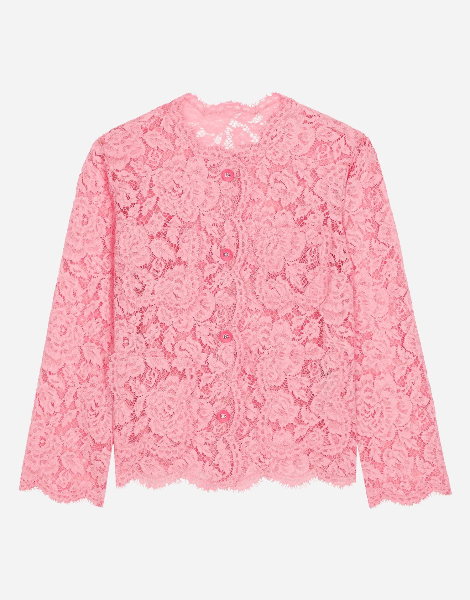 Košeľa Dolce & Gabbana Single-breasted Lace Jacket Ružová | F29TUTGDBLJF0758, 0