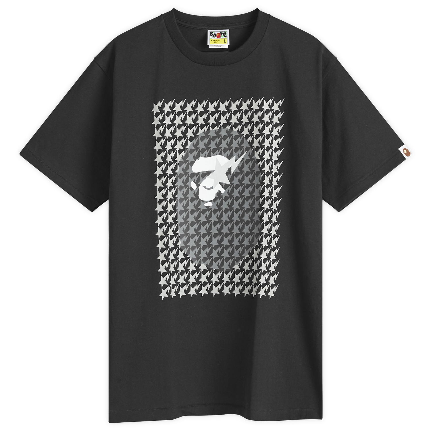 Tričko BAPE Houndstooth Ape Head Graphic T-Shirt Black Čierna | 001TEK801035M-BK2, 0