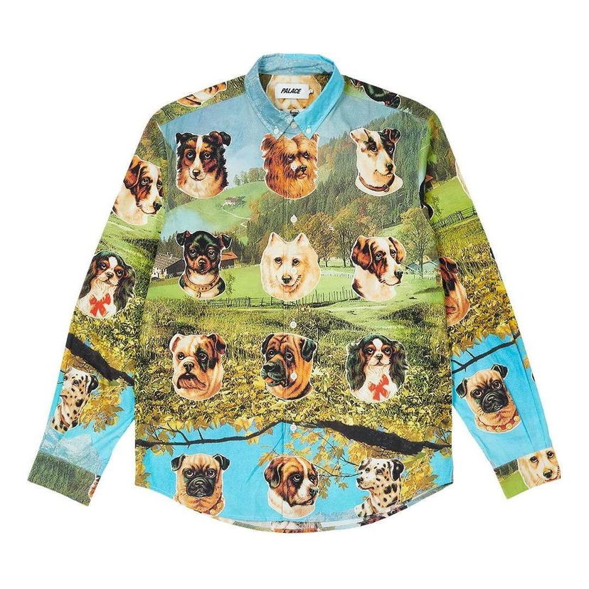Košeľa Palace Payne Dogs Shirt Modrá | P23SHT059