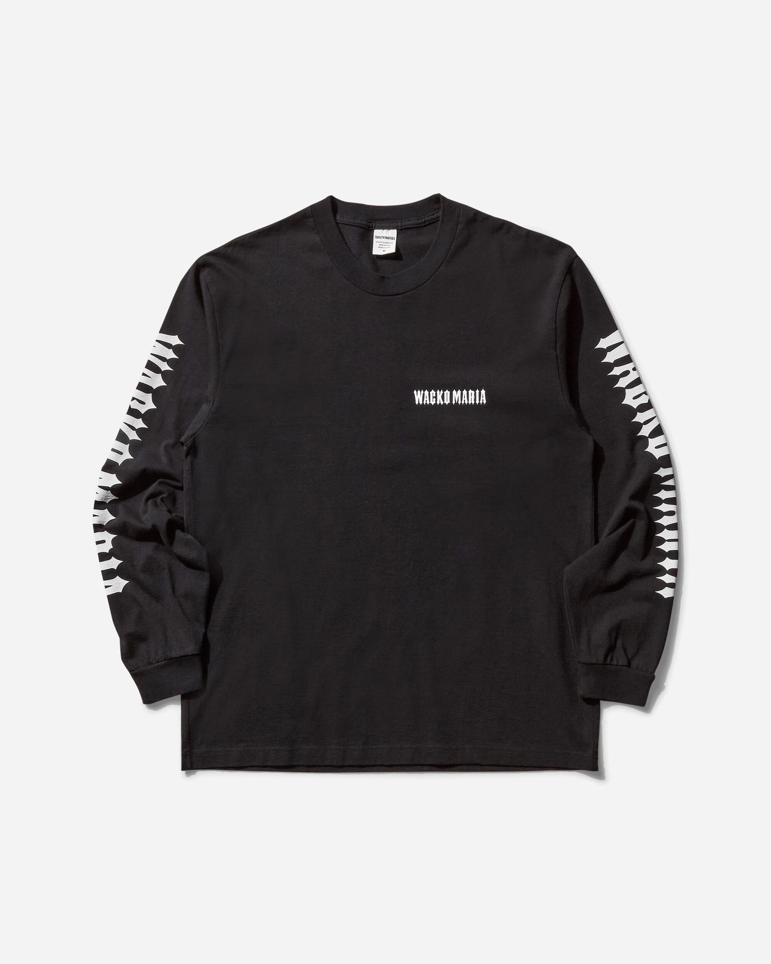 Tričko WACKO MARIA Washed Heavyweight Longsleeve T-Shirt Type-1 Čierna | 25SS-WMT-LT01 BLACK, 1