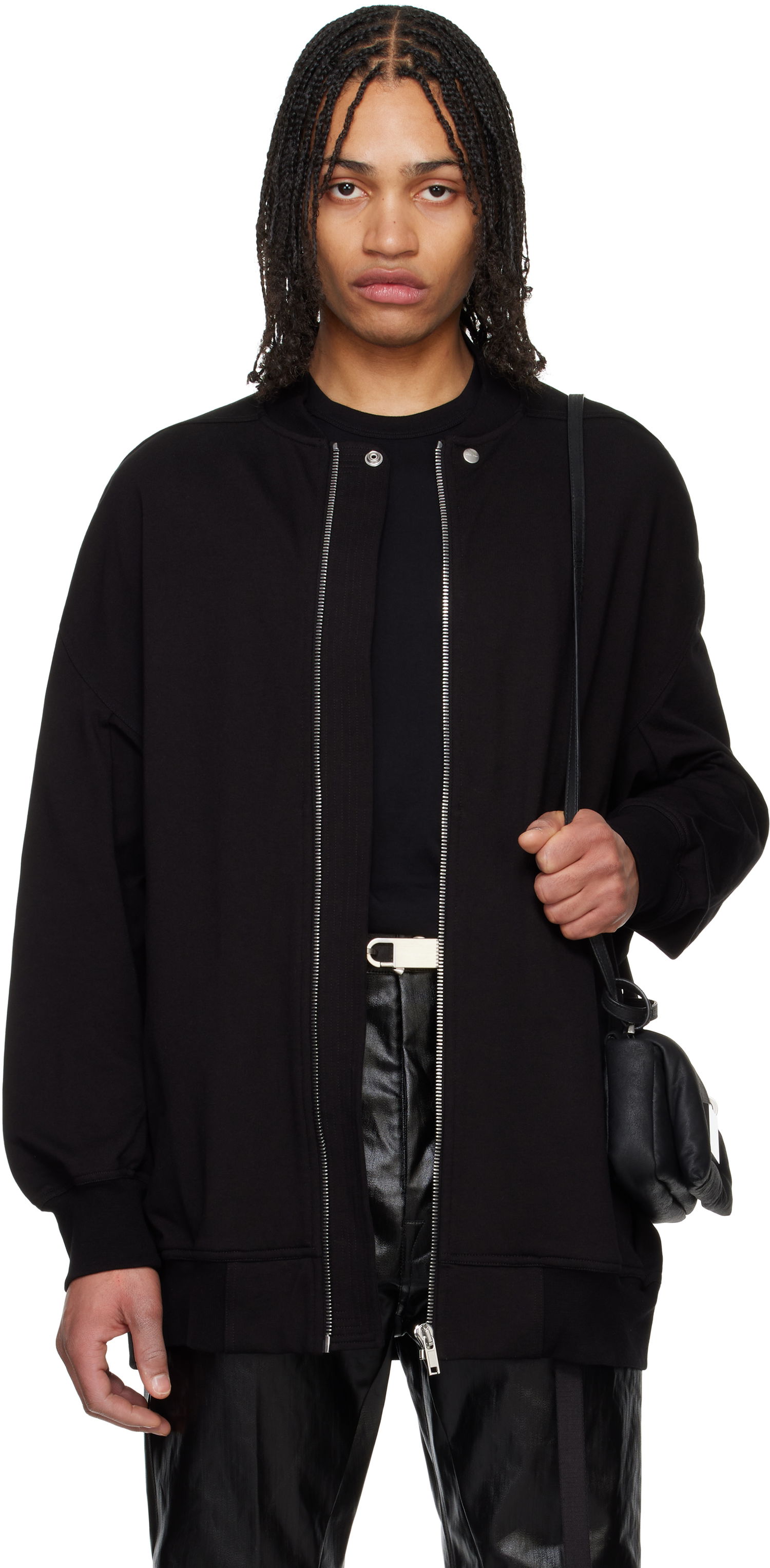 Bomber bunda Rick Owens Rick Owens Hollywood Jumbo Flight Bomber Jacket Čierna | RU01E5245 BA, 0
