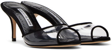 Doplnky Manolo Blahnik Manolo Blahnik Jadifa PVC Heeled Mules Čierna | 422-1418, 3