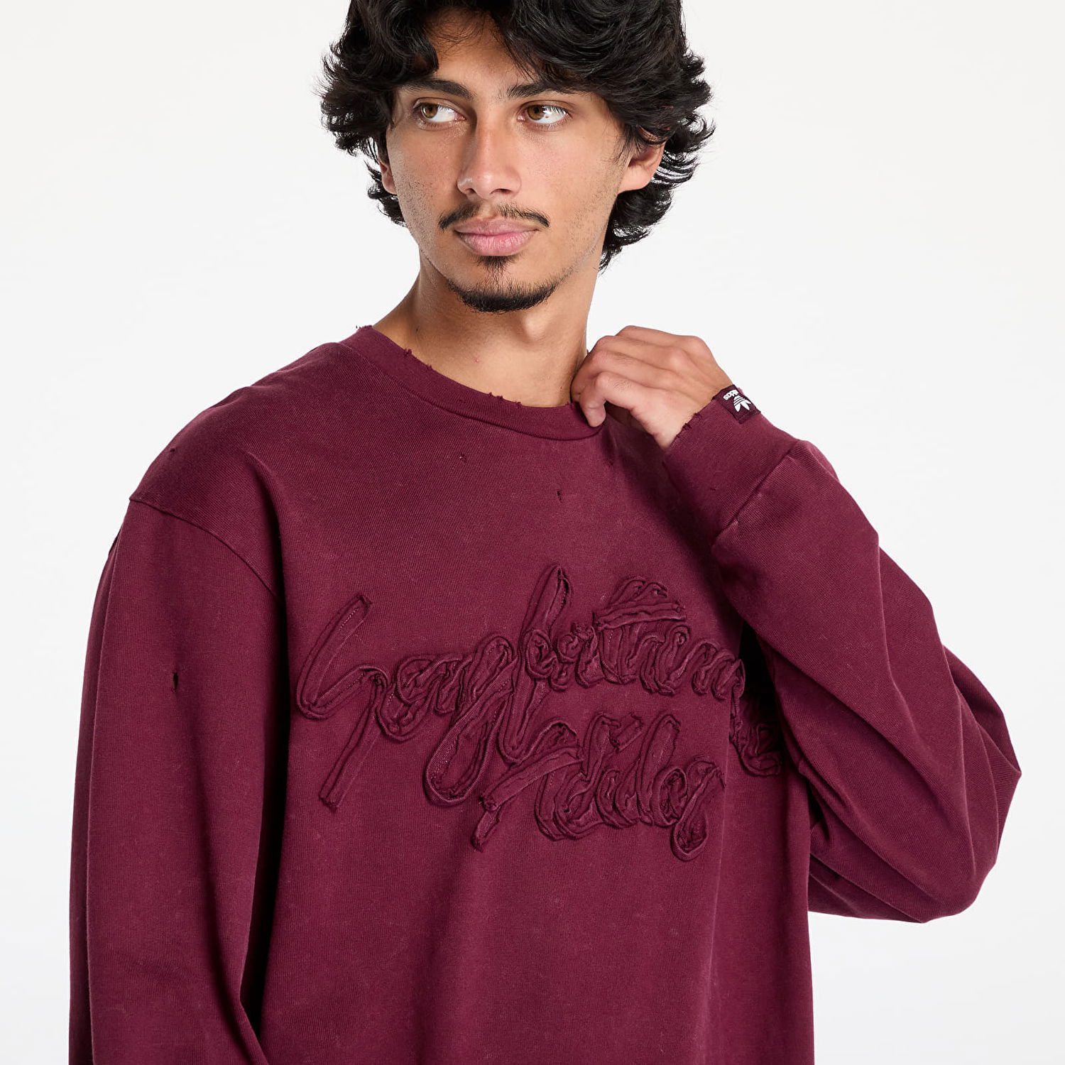 Tričko adidas Originals Song For The Mute Long Sleeve Tee Maroon Vínová | JI9641, 1