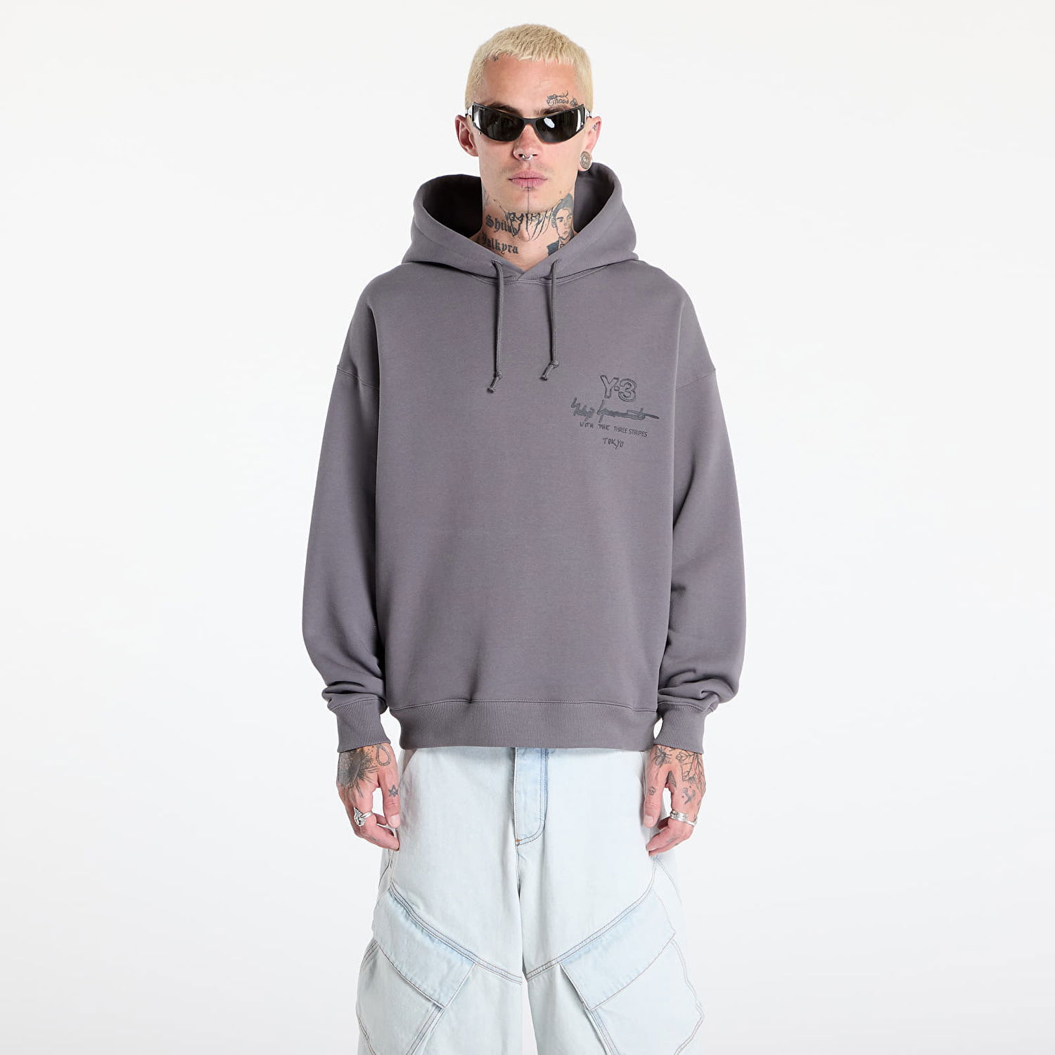 Mikina Y-3 Y-3 M Merch Hoodie Šedá | KB2605, 0