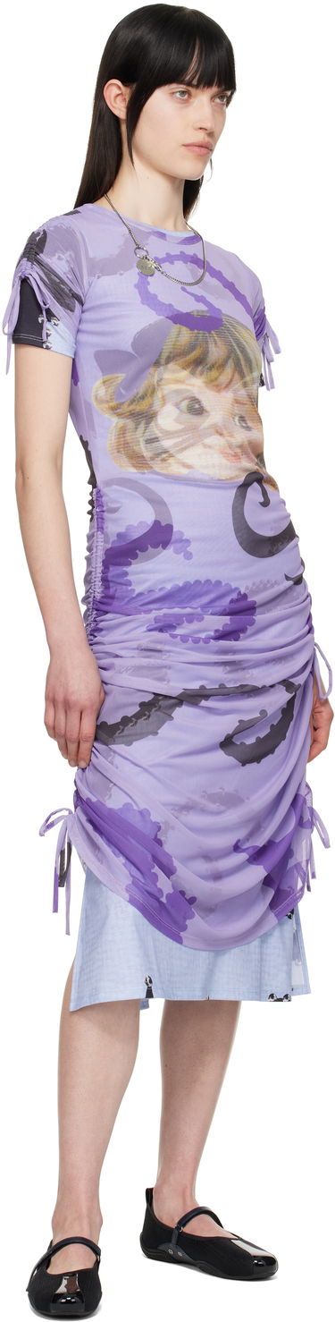 Šaty Chopova Lowena Chopova Lowena Ballast Short Sleeve Midi Dress Fialová | 1301, 3