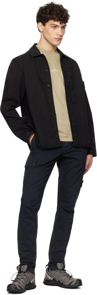 Košeľa Stone Island Stone Island Supima Cotton Twill Stretch-TC Overshirt Čierna | K1S15 1200033 S0010, 4