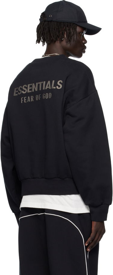 Mikina Fear of God Fear of God ESSENTIALS Classic Fit Fleece Crewneck Sweatshirt Čierna | 192SP252040F, 2