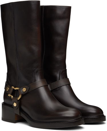 Oblečenie CHLOÉ Chloé Dakota Leather Boots Hnedá | CHC25S07QPW, 3
