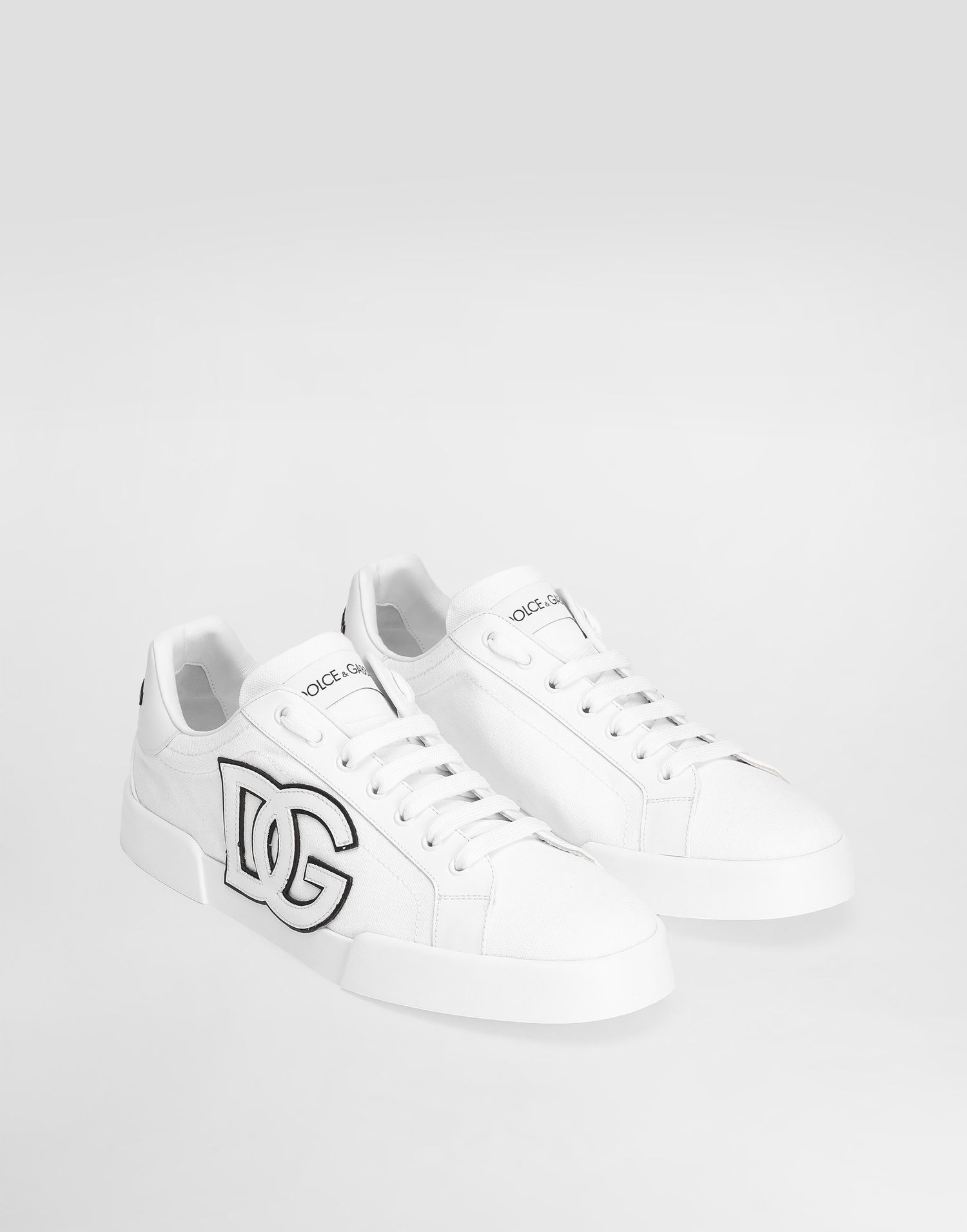 Tenisky a topánky Dolce & Gabbana Dolce & Gabbana Portofino Light Strobel Canvas And Calfskin Biela | CS2343AE6298T907, 1