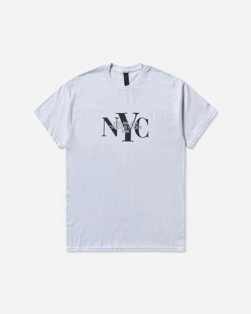 Tričko Slam Jam NYC Slam Jam Chaos Is Order T-Shirt Biela | SJNYCTEE1 WHT
