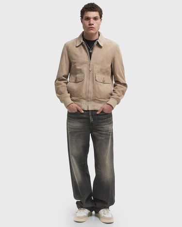 Bunda Schott NYC Aviator Suede Jacket Béžová | LCAVIATORS-BEIGE, 2
