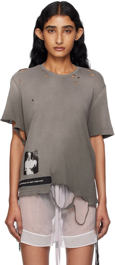 Tričko Ann Demeulemeester Ann Demeulemeester Fanie Standard Fit T-Shirt Šedá | B0013050-FA638-071, 0
