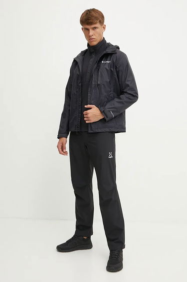 Vetrovka Columbia Pouring Adventure Men's Waterproof Jacket Čierna | 2117171, 1